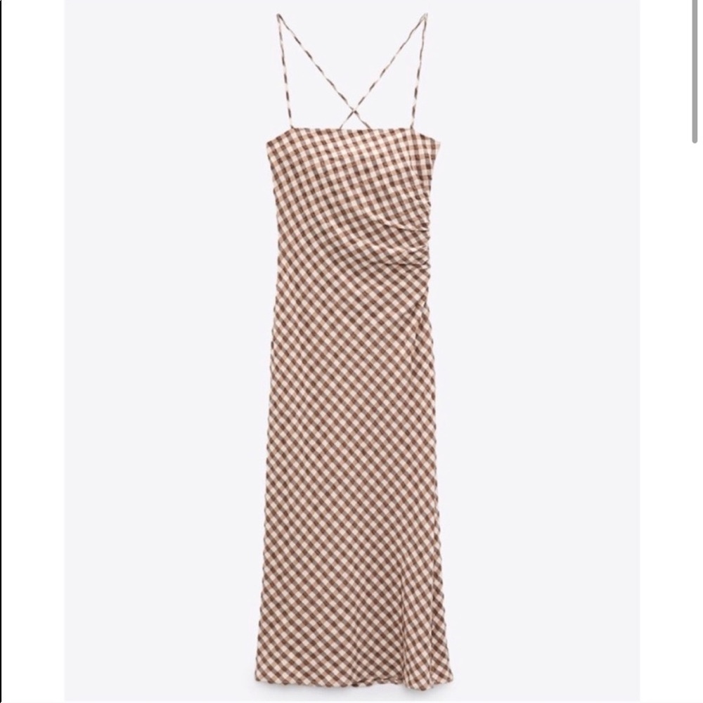 Zara plaid midi dress